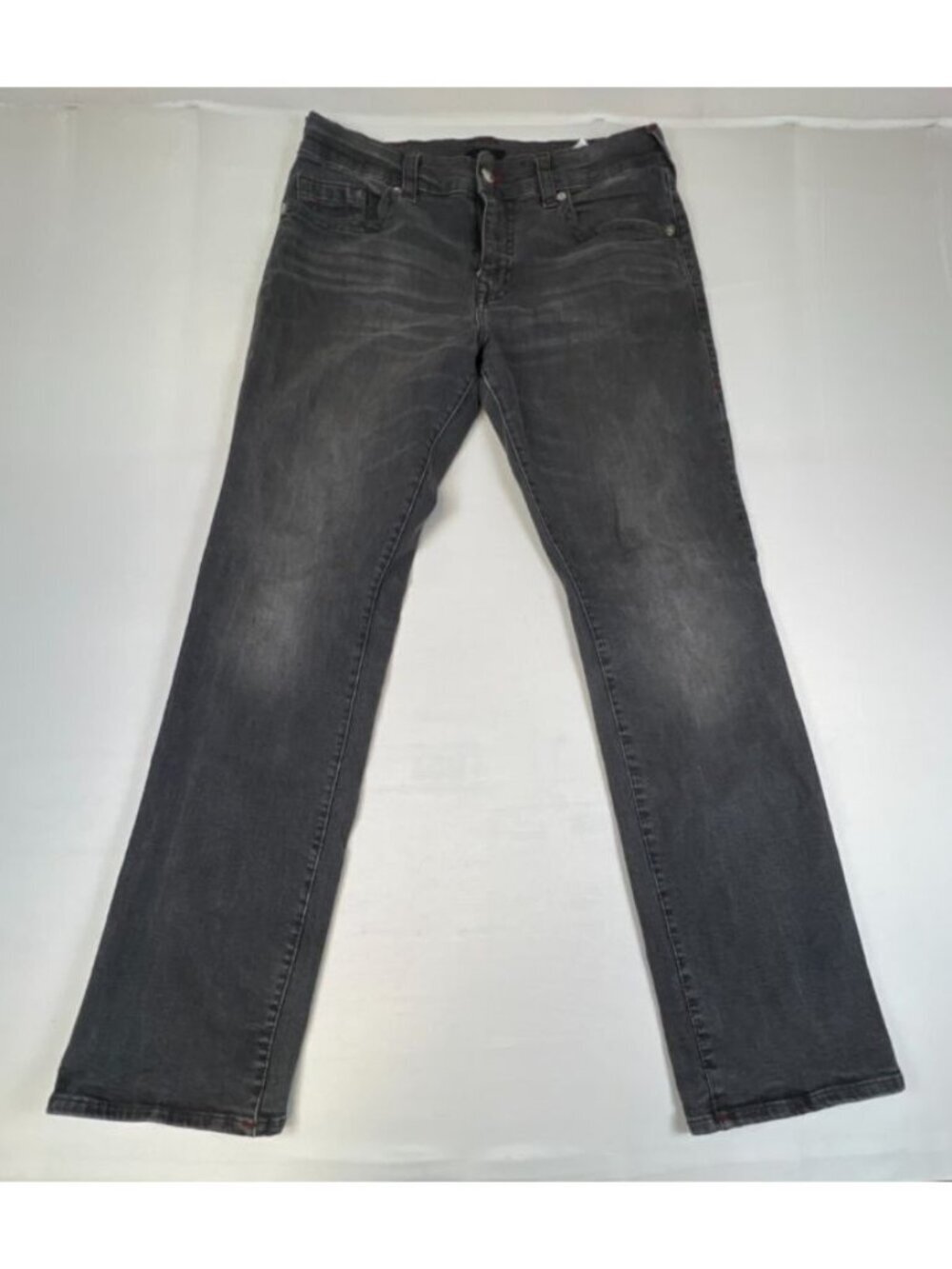 True Religion Men’s Size 36 Ricky Relaxed Straight Gray Denim Jeans